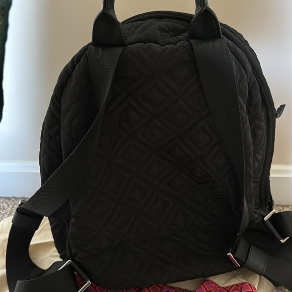 Tory burch Ella quilted backpack in black - Picture 3 of 8